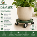🌿 Lungestra™ Plant Lift Rolling Plant Caddy – Heavy-Duty Plant Mover
